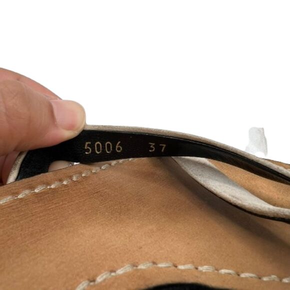 Dolce & Gabbana Women's Satin & Suede Lace-Up Ivory Sandals Size 7 (EU 37) - Picture 5 of 7